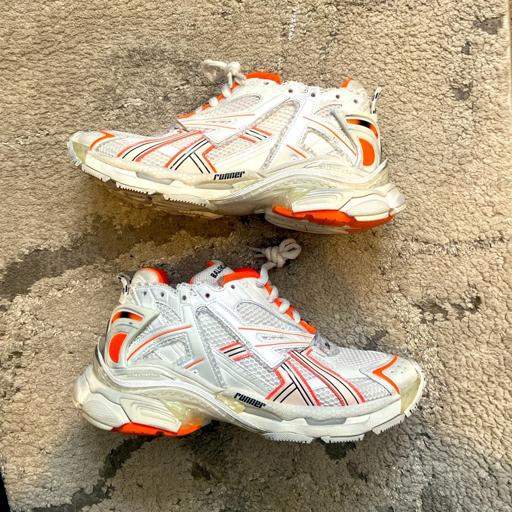Balenciaga Runner Trainer Orange Fluo